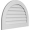 Ekena Millwork Round Top Surface Mount PVC Gable Vent: Non-Functional, w/ 3-1/2"W x 1"P Standard Frame, 34"W x 24"H GVPRT34X2401SN - alternate 2